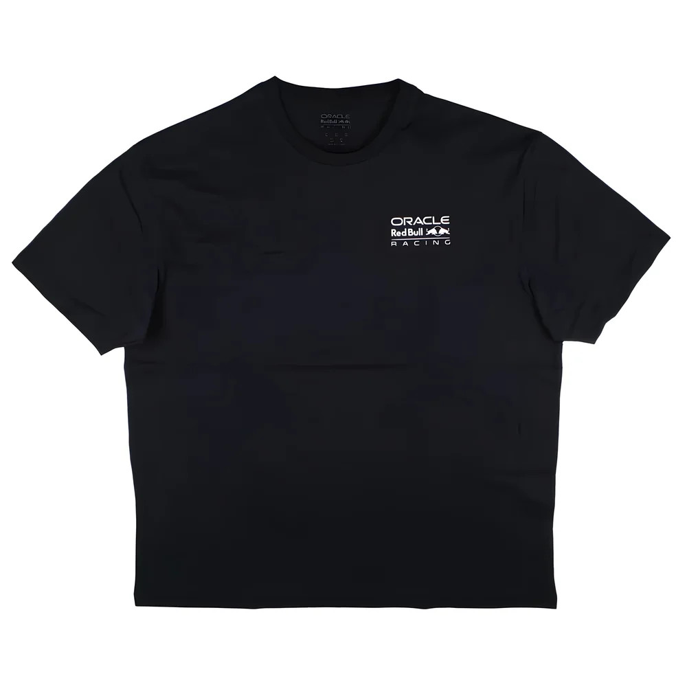 2025 Bull Racing Verstappen Oversized Crest T-Shirt (Night Sky) Polyester Made By: Castore Men's Red 3XL