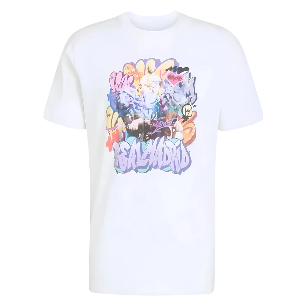 '24-'25 Real Madrid Dna T-Shirt (White) Polyester Made By: Adidas Men's White 3XL