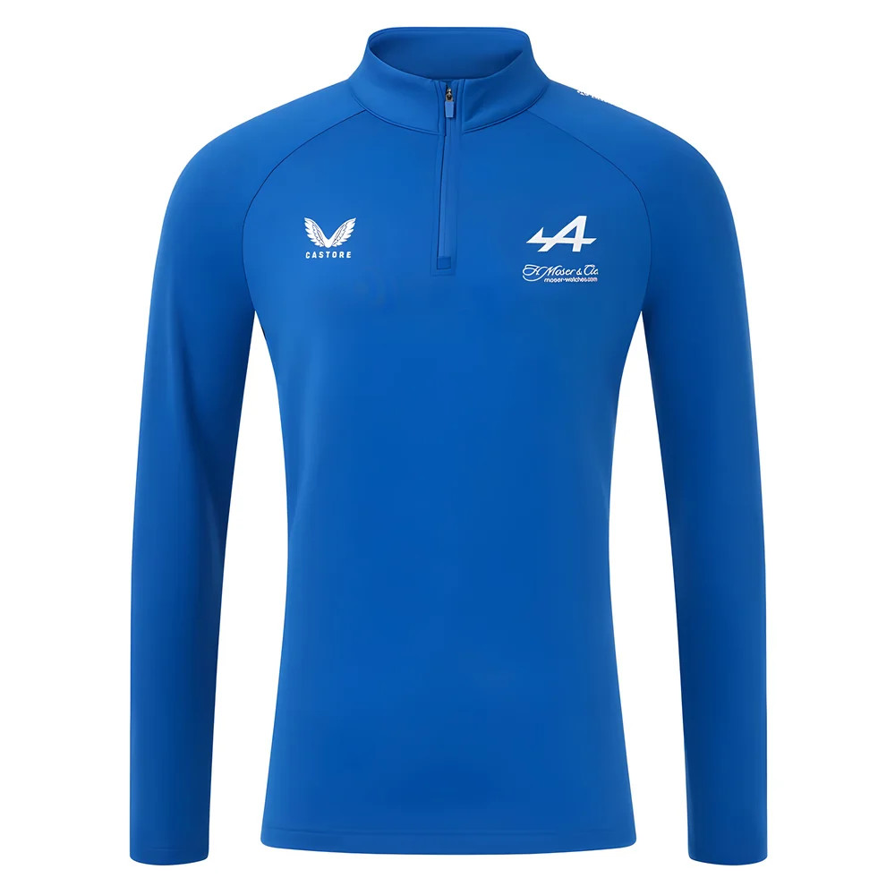 2025 Alpine F1 1/4 Zip Midlayer (Blue) Polyester Made By: Castore Men's Blue Xxl