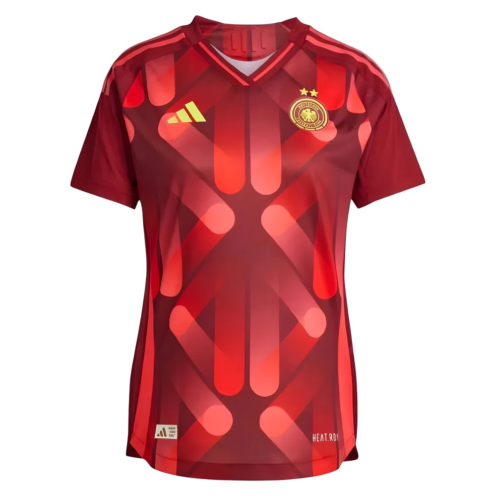 '25-'26 Germany Away Authentic Shirt () Polyester Made By: Adidas Women's Red Extra Large