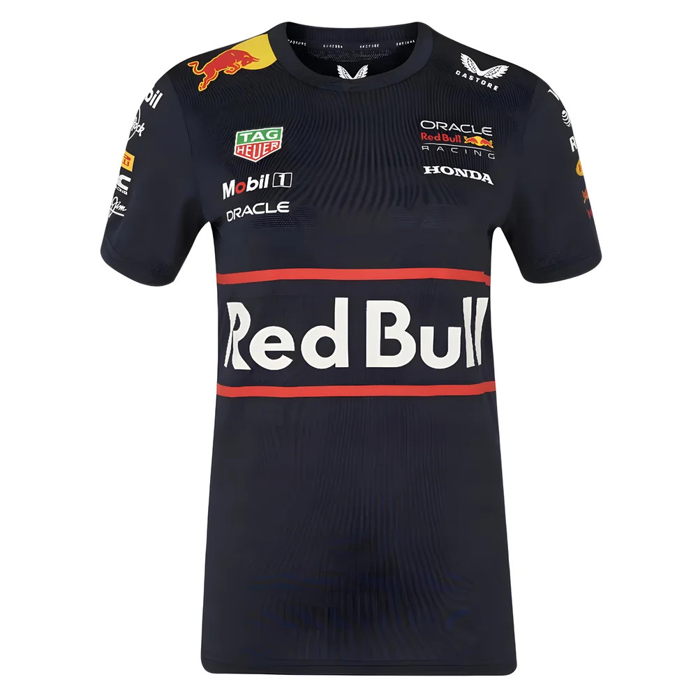 2025 Bull Racing F1 Team T-Shirt (Night Sky) - Polyester Made By: Castore Women's Red Small