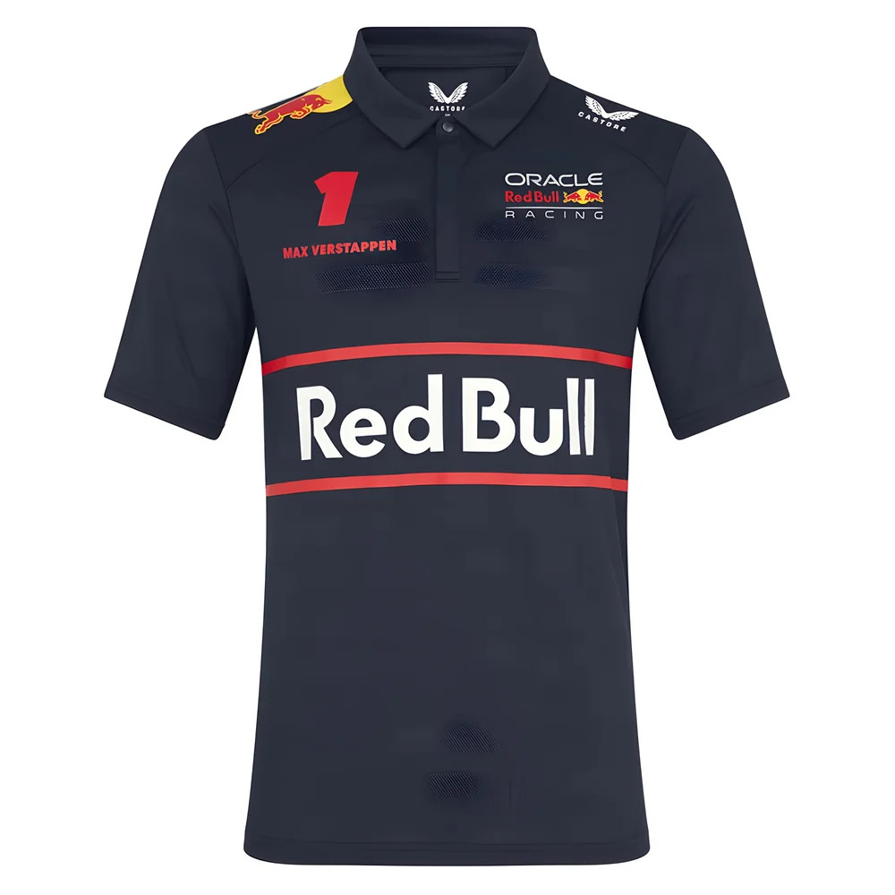 2025 Red Bull Racing Max Verstappen Polo Shirt (Navy) Polyester Made By: Castore Men's Navy Medium