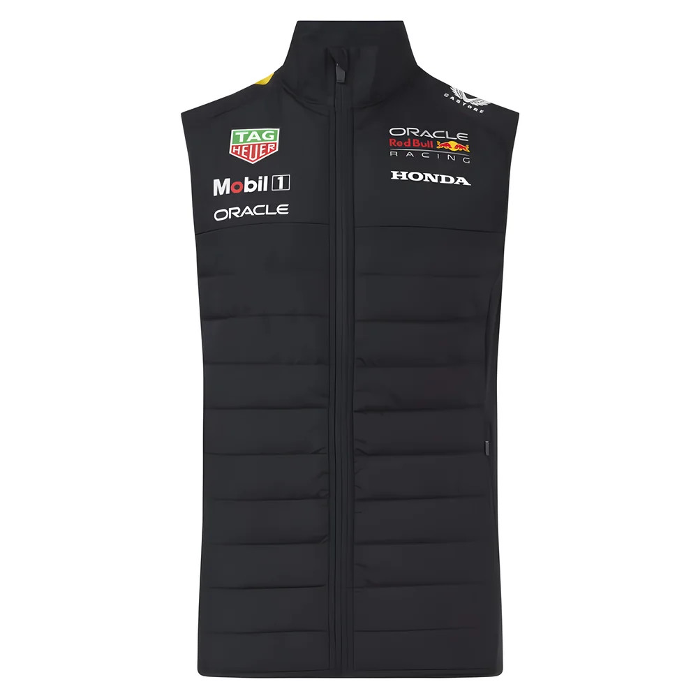 2025 Bull Racing F1 Unisex Hybrid Gilet (Night Sky) Polyester Made By: Castore Men's Red 3XL
