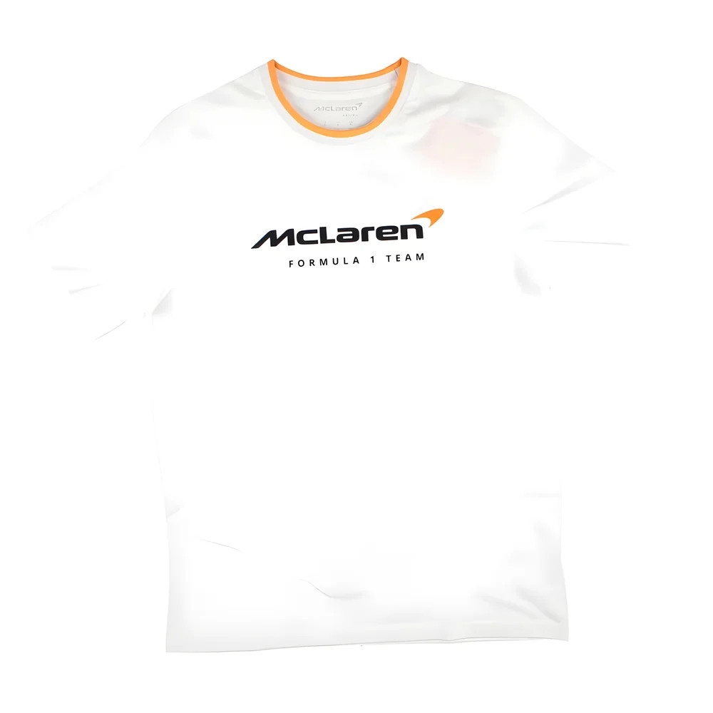 2025 Mclaren F1 Core Essentials T-Shirt - Bright Polyester Made By: Castore Men's White Xxl