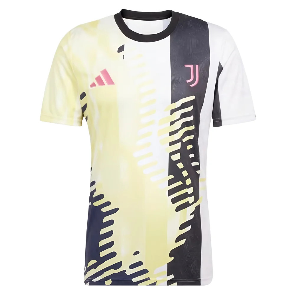 2025 Juventus Pre-Match Shirt (Yellow) Polyester Made By: Adidas Men's Yellow Extra Large