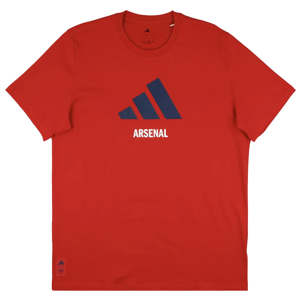 '25-'26 Arsenal Season Graphic Tee (Scarlet) Polyester Made By: Adidas Men's Red Medium