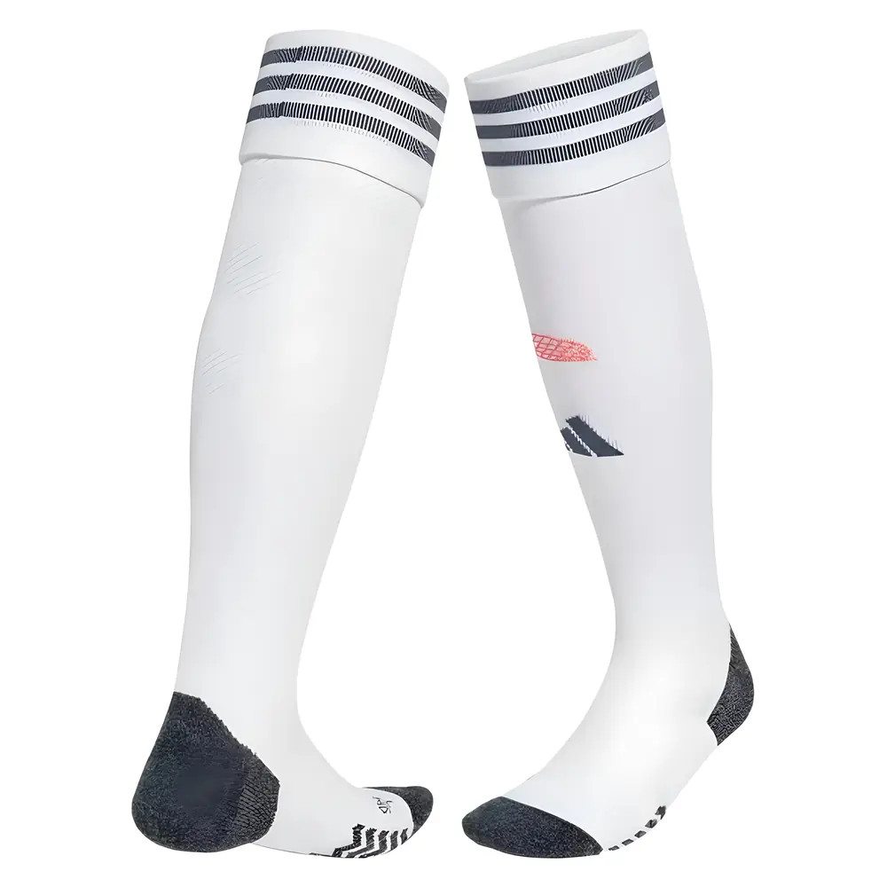 '25-'26 Bayern Munich Away Socks (White) Kids Polyester Made By: Adidas Unisex Kids White Large