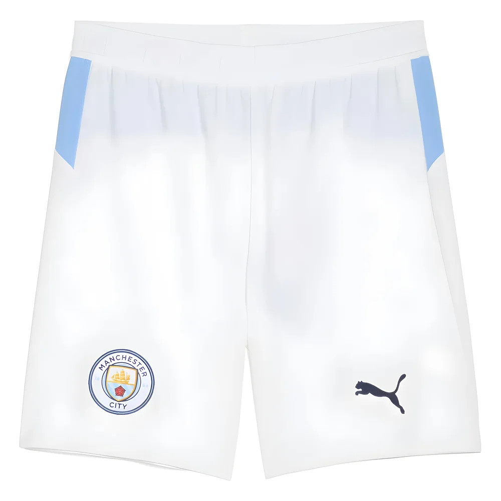 '25-'26 Man City Home Shorts (White) Polyester Manchester City Made By: Puma Men's White 3XL