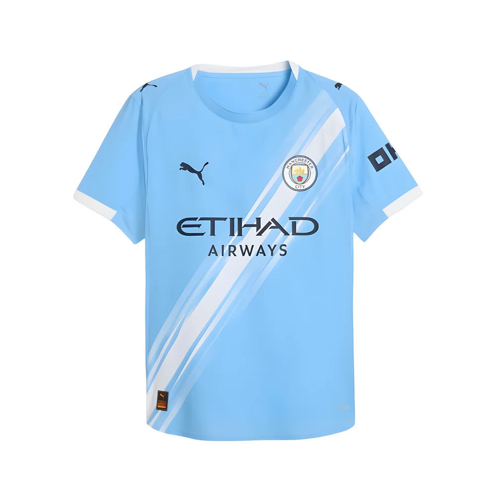 '25-'26 Man City Authentic Home Shirt Polyester Manchester City Made By: Puma Men's Sky Blue Medium