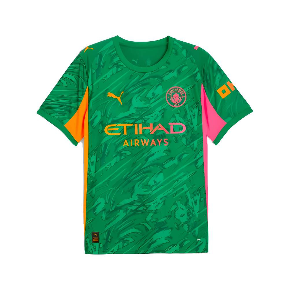 '25-'26 Man City Goalkeeper Away Shirt (Green) Polyester Manchester City Made By: Puma Men's Green Large