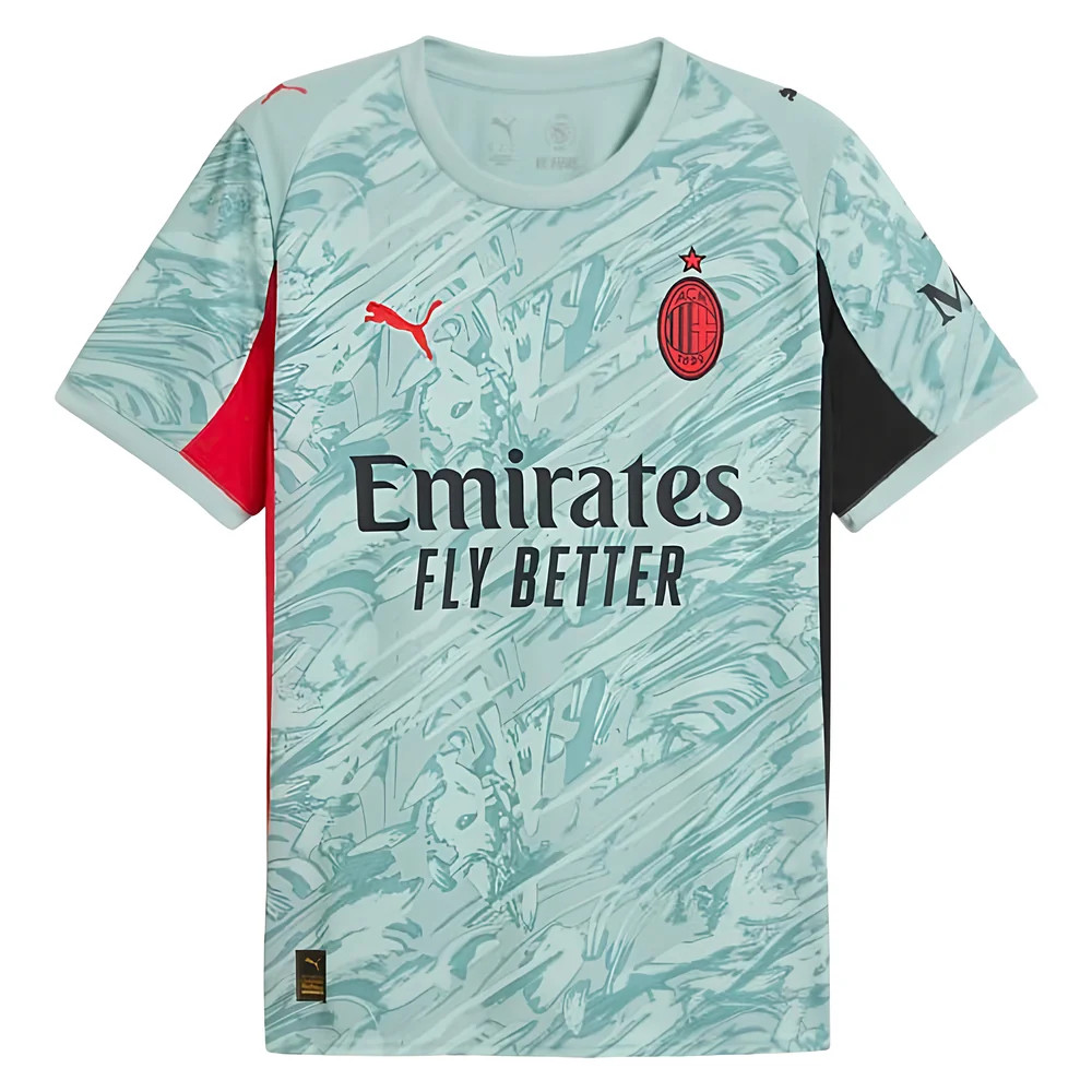 '25-'26 Ac Milan Home Goalkeeper Shirt (Modern Mint) Polyester Made By: Puma Men's Green Small