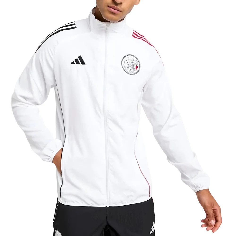 '25-'26 Ajax Presentation Jacket (White) Polyester Made By: Adidas Men's White Xxl