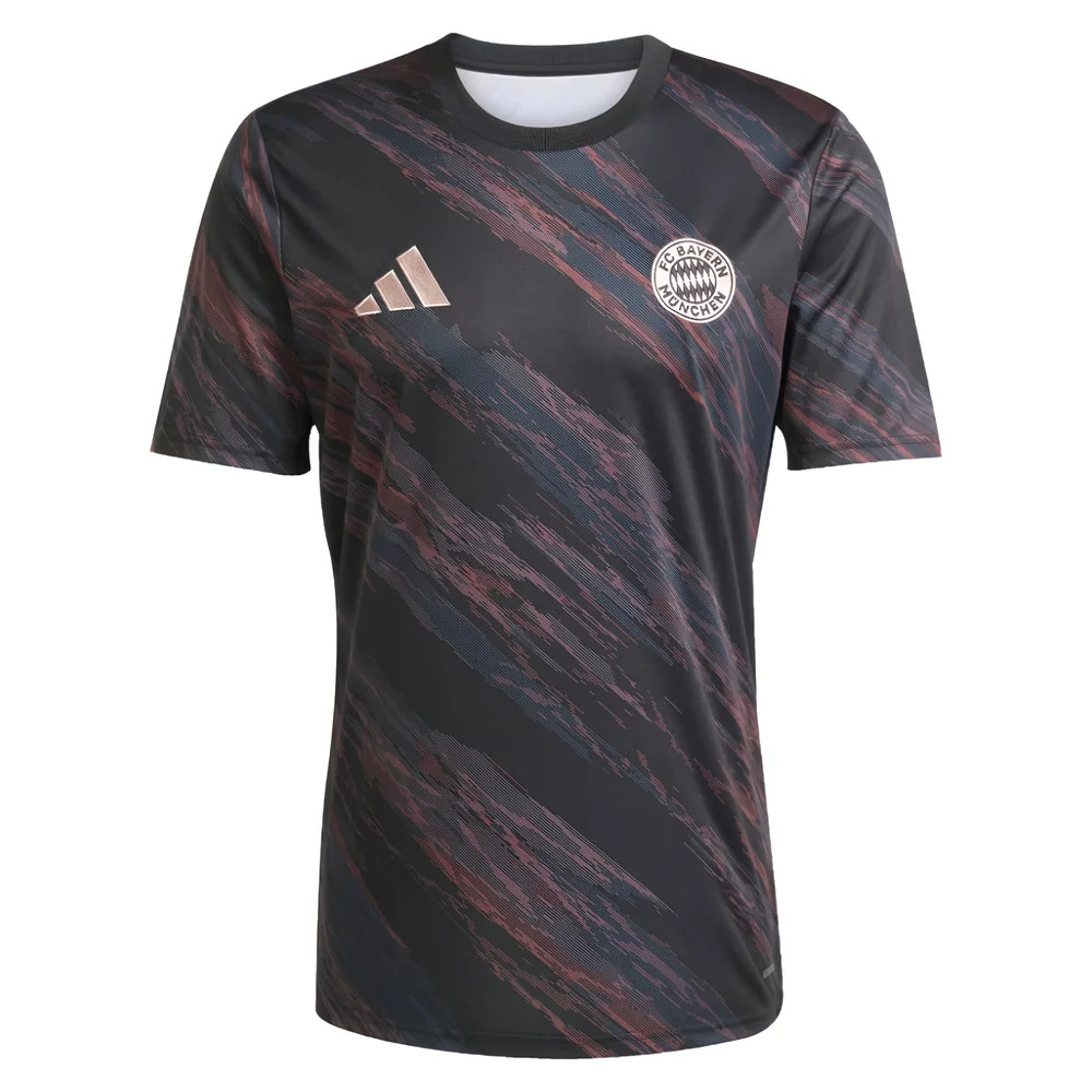 '25-'26 Bayern Munich Pre-Match Shirt (Black) Polyester Made By: Adidas Men's Black Medium