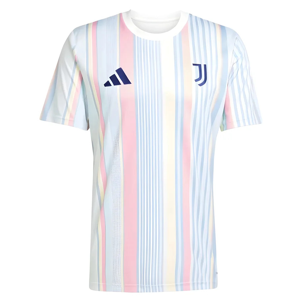 '25-'26 Juventus Pre-Match Shirt (White) Polyester Made By: Adidas Men's White Xxl