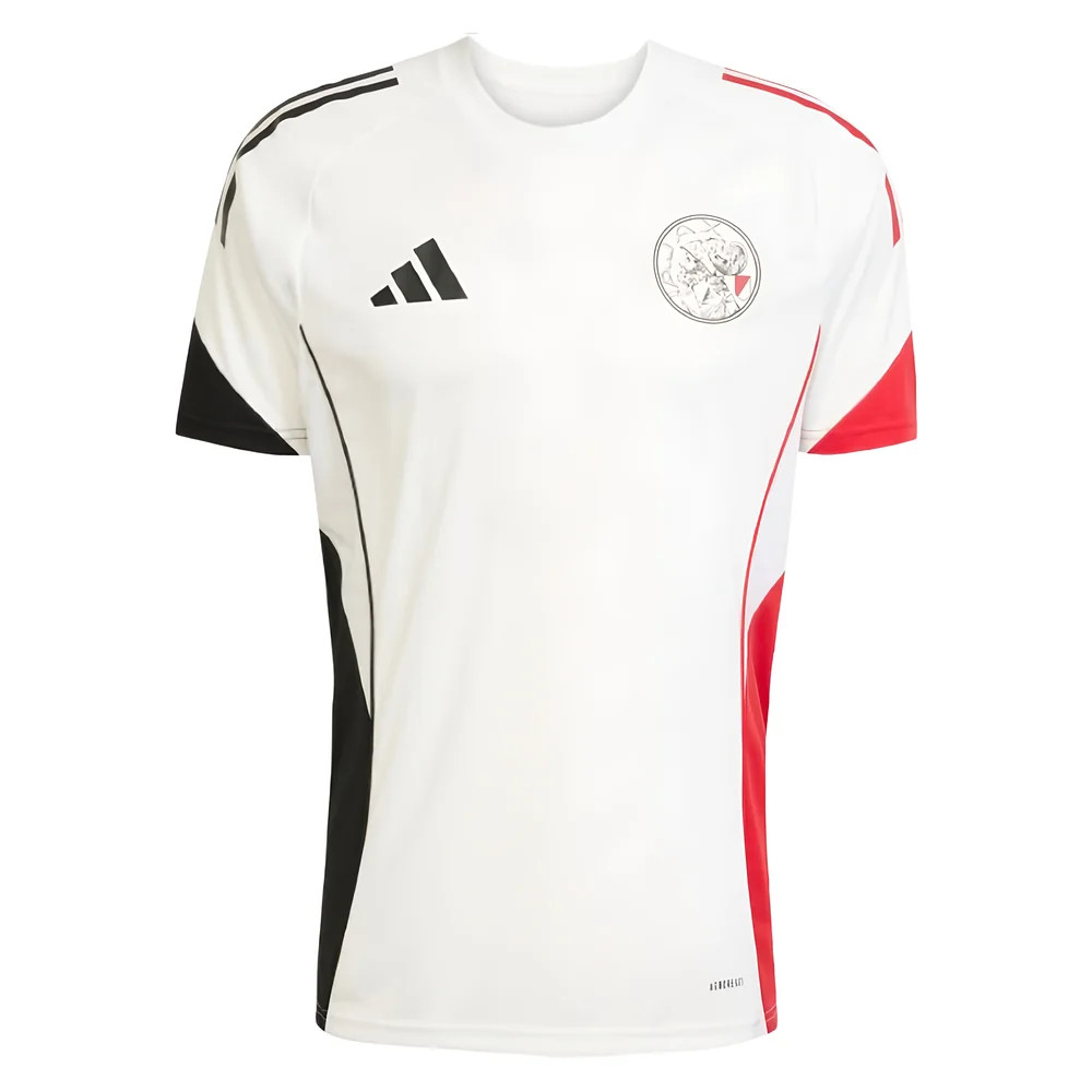 '25-'26 Ajax Training Shirt (White) Polyester Made By: Adidas Men's White Small