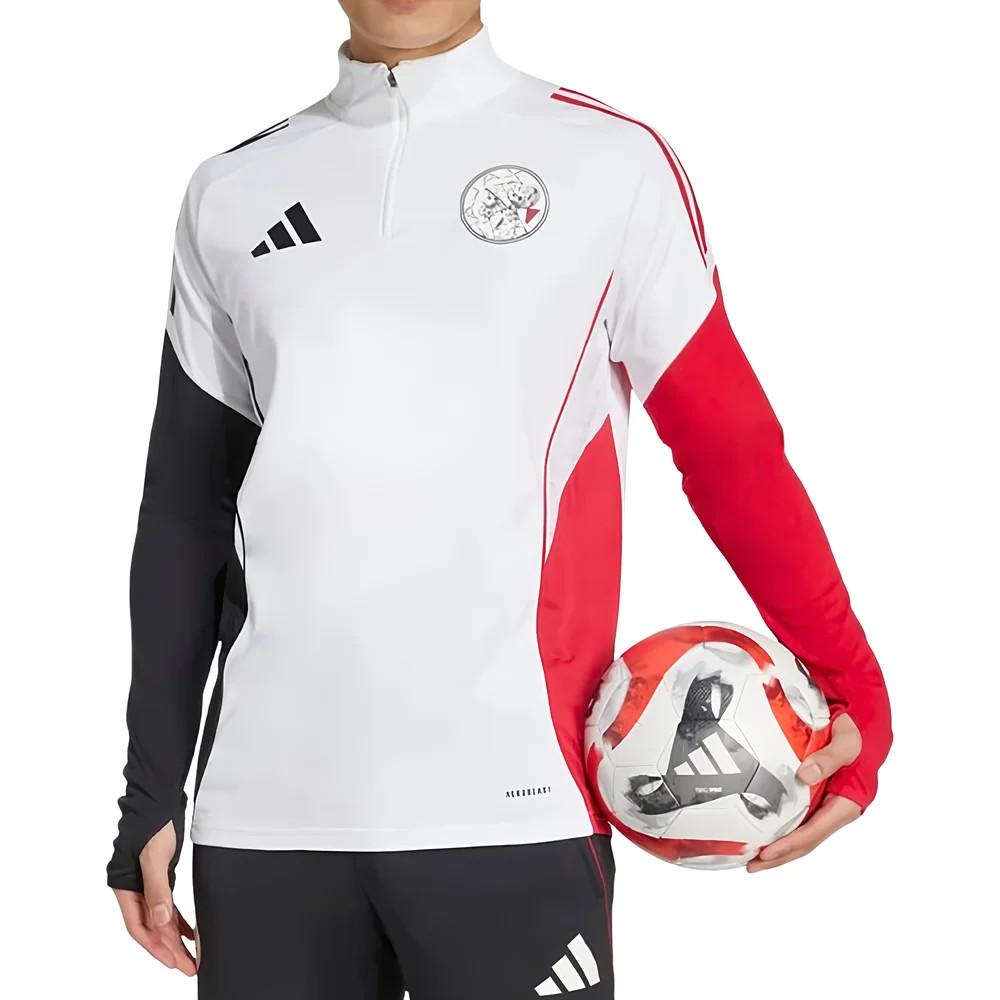 '25-'26 Ajax Training Top (White) Polyester Made By: Adidas Men's White Medium
