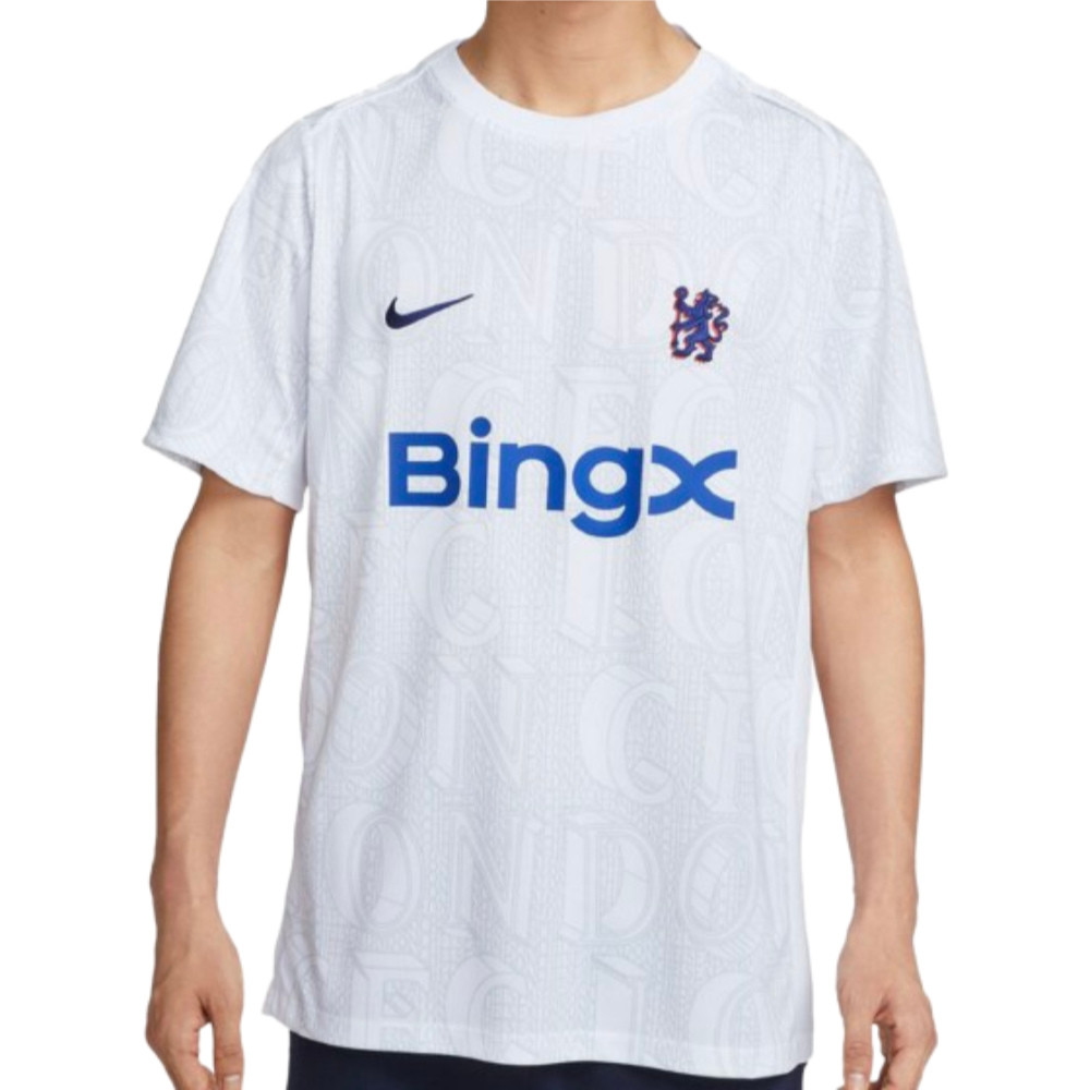 '25-'26 Chelsea Academy Pro Pre-Match Football Top (White) Polyester Made By: Nike Men's White Small