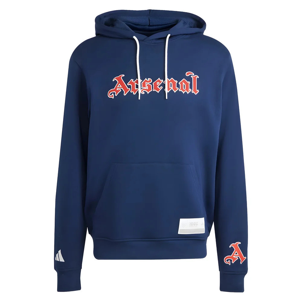 '25-'26 Arsenal Us Hoody (Night Indigo) Polyester Made By: Adidas Men's Navy Extra Large