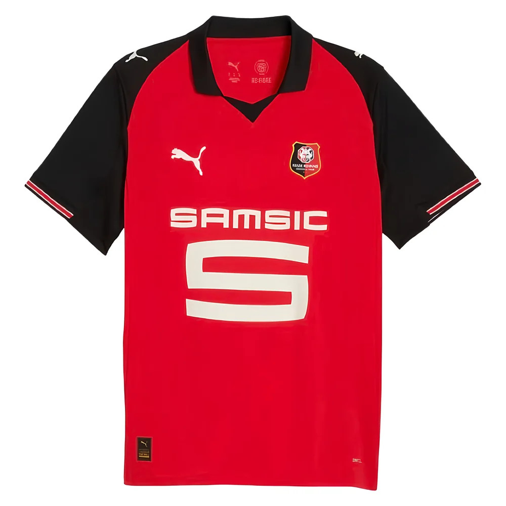 '25-'26 Stade Rennais Home Shirt Polyester Rennes Made By: Puma Men's Red Medium