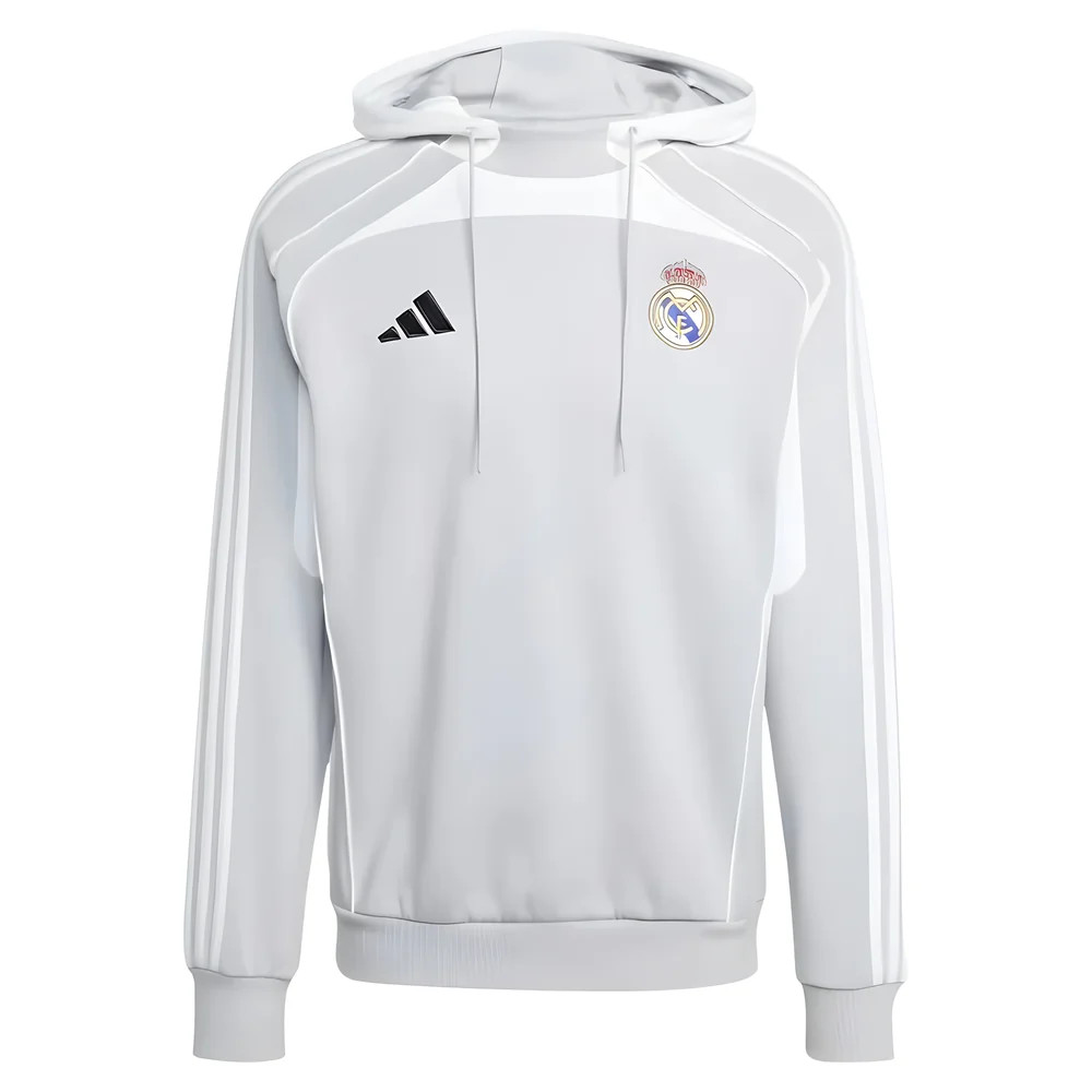'25-'26 Real Madrid Ubp Doubleknit Hoody (White) Polyester Made By: Adidas Men's White 3XL