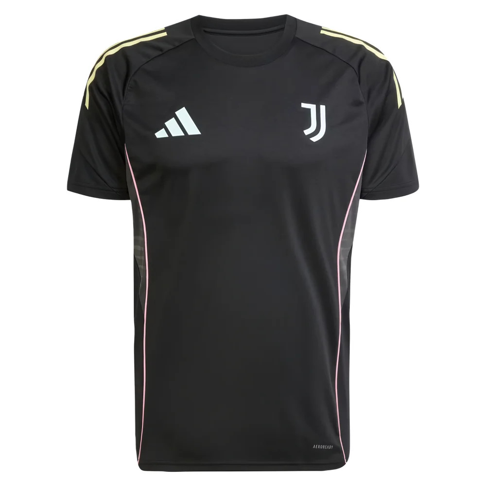 '25-'26 Juventus Training Shirt (Black) Polyester Made By: Adidas Men's Black 3XL