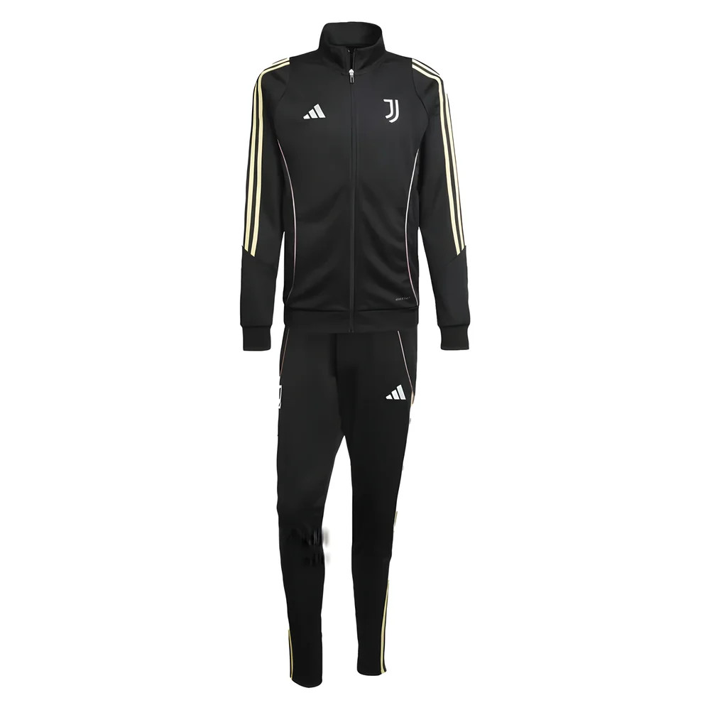'25-'26 Juventus Tracksuit (Black) Polyester Made By: Adidas Men's Black Small