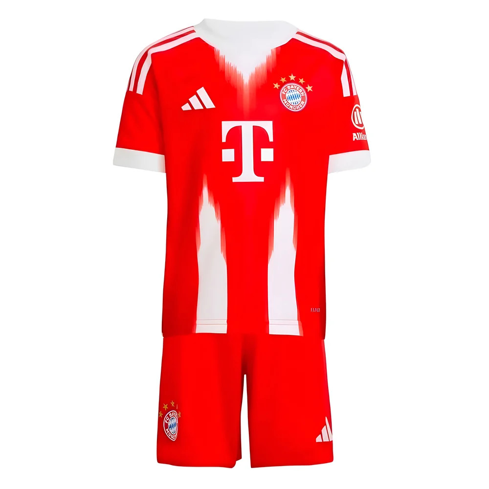 '25-'26 Bayern Munich Home Mini Kit Toddler's Polyester Made By: Adidas Unisex Toddler Red 3-4 Toddler