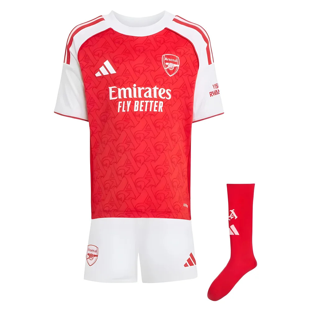 '25-'26 Arsenal Home Mini Kit Toddler's Polyester Made By: Adidas Unisex Toddler Red 3-4 Toddler