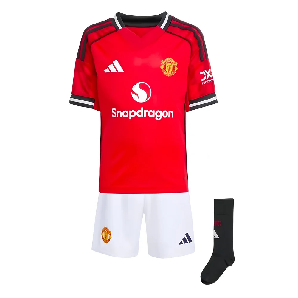 Adidas (4-5 Years) 2025-2026 Man Utd Home Mini Kit - Image 3