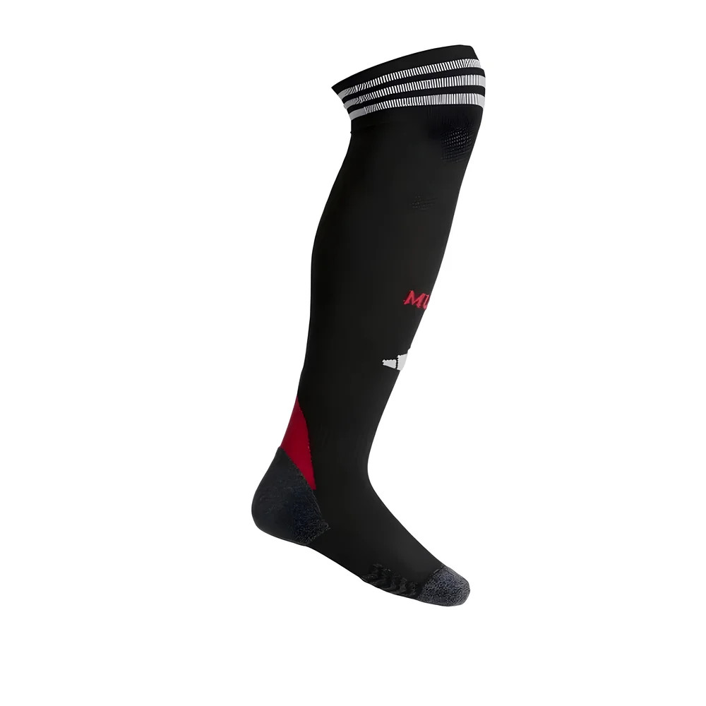 '25-'26 Man Utd Home Socks (Black) Adults Polyester Manchester United Made By: Adidas Unisex Black Small