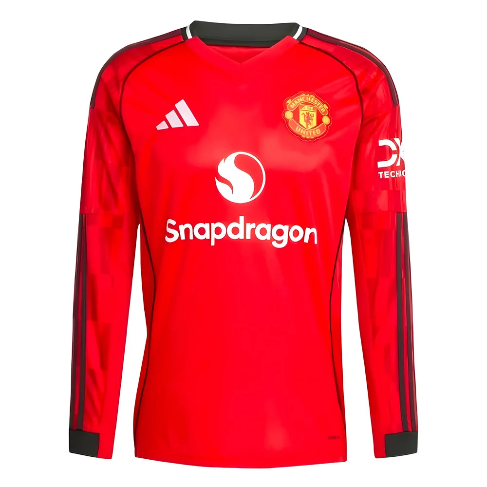 Adidas Manchester United 25/26 Ls Home Shirt Red - Image 2