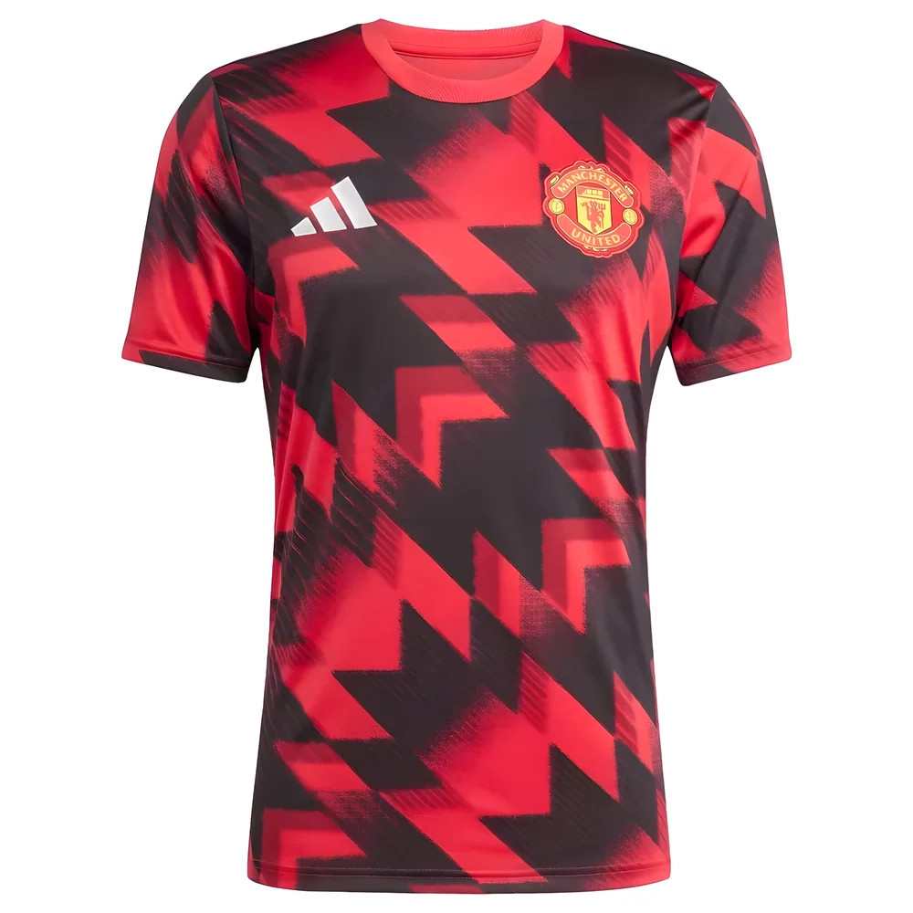 '25-'26 Man Utd Pre-Match Shirt (Red) Polyester Manchester United Made By: Adidas Men's Red Xxl