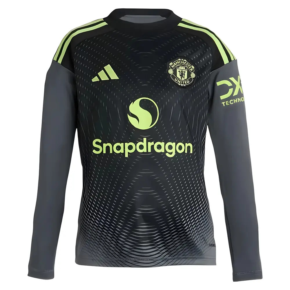 ’25-’26 Man Utd Home Goalkeeper Shirt (Grey) – Kids 7-8 Polyester Manchester United Made By: Adidas