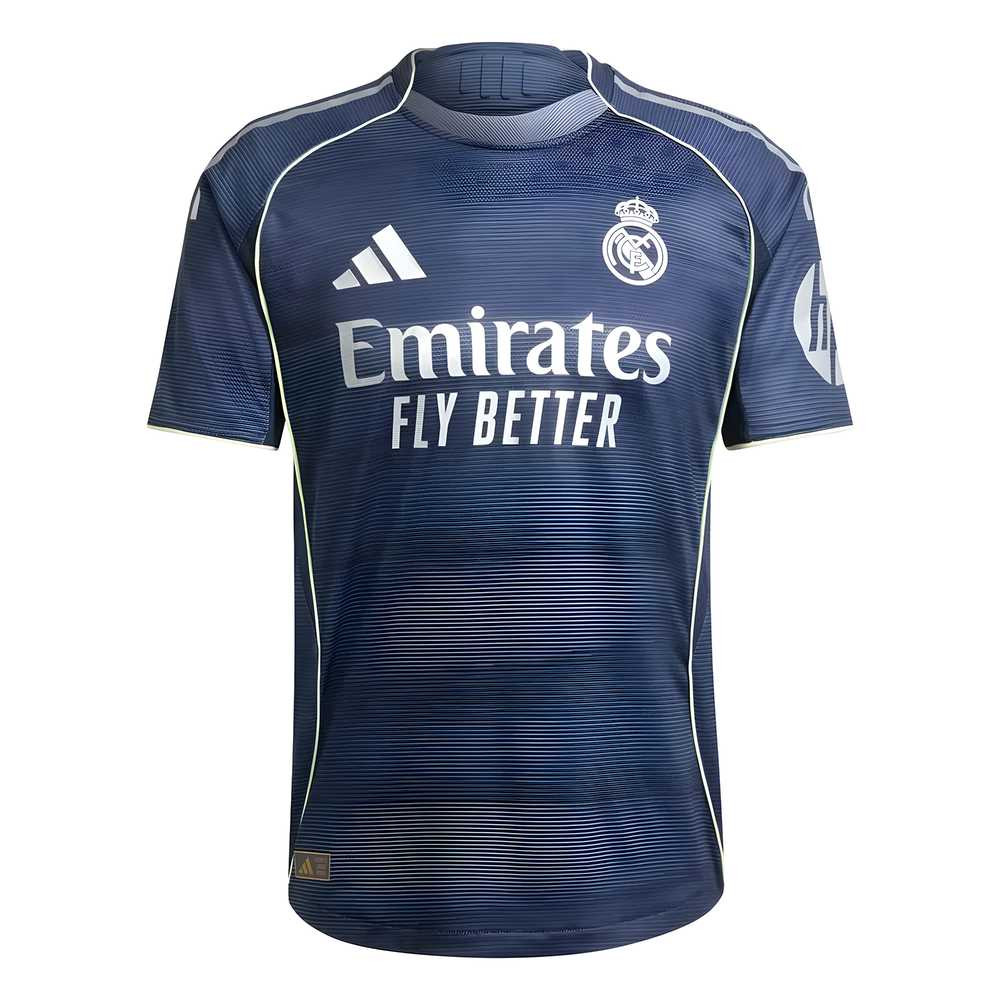 '25-'26 Real Madrid Authentic Away Shirt Polyester Made By: Adidas Men's Navy Extra Large