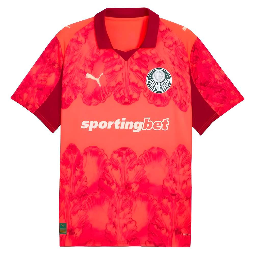 '25-'26 Kidsuper X Se Palmeiras Cwc Shirt (Glowing ) Men's Polyester Made By: Puma Boys Red Extra Large