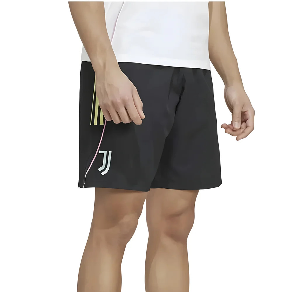 '25-'26 Juventus Downtime Shorts (Black) Polyester Made By: Adidas Men's Black Large