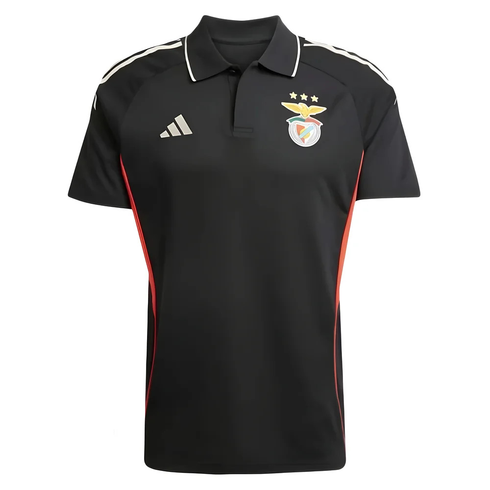 '25-'26 Benfica Polo Shirt (Black) Polyester Made By: Adidas Men's Black Medium