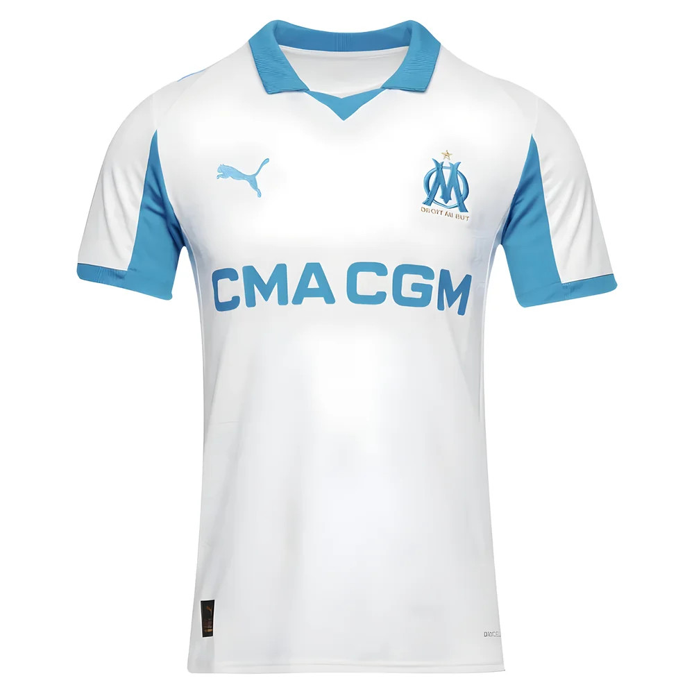 '25-'26 Marseille Home Shirt Polyester Made By: Puma Men's White 3XL