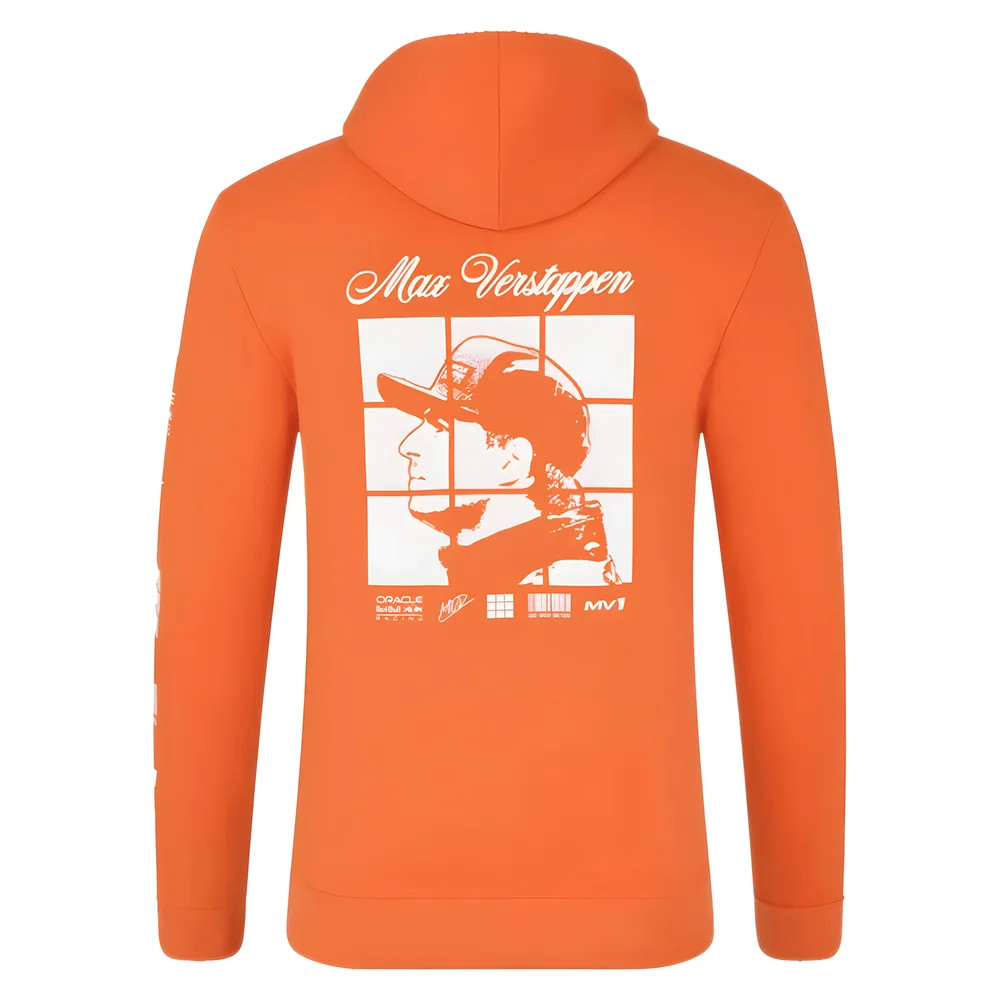 2025 Red Bull Racing Mv Puzzle Oh Hoodie (Exotic ) - Kids Polyester Made By: Castore Unisex Kids Orange Medium