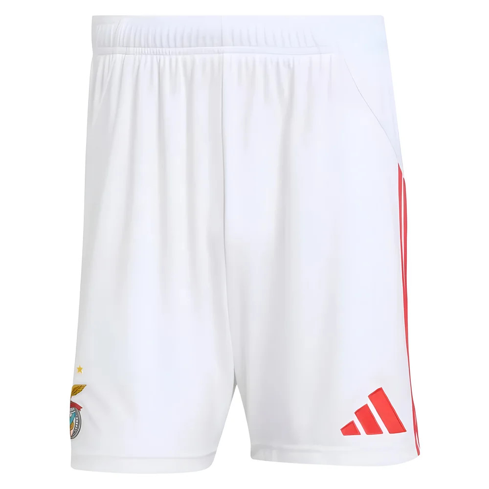 '25-'26 Benfica Home Shorts (White) Polyester Made By: Adidas Men's White Xxl