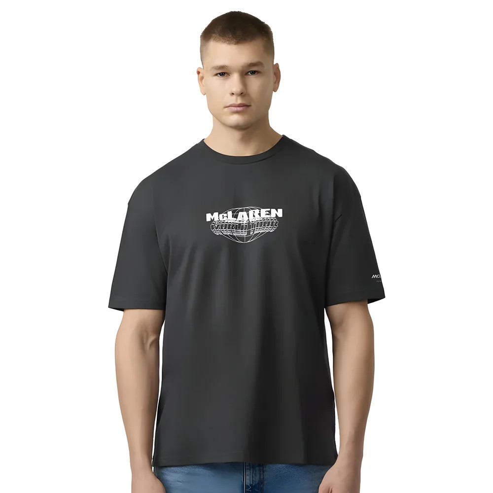 2025 Mclaren F1 World Tour Graphic T-Shirt - Phantom Polyester Made By: Castore Men's Black Xxl