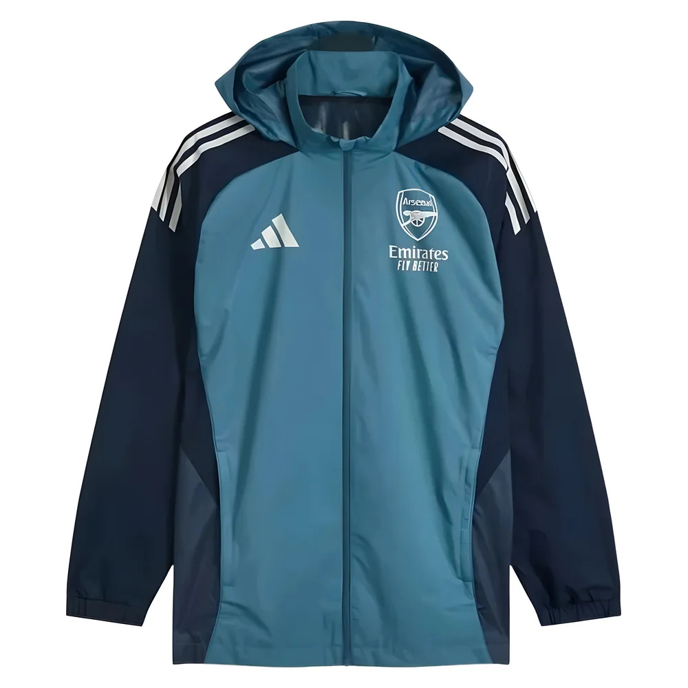 '25-'26 Arsenal Allweather Jacket (Blanch ) Polyester Made By: Adidas Men's Blue Small