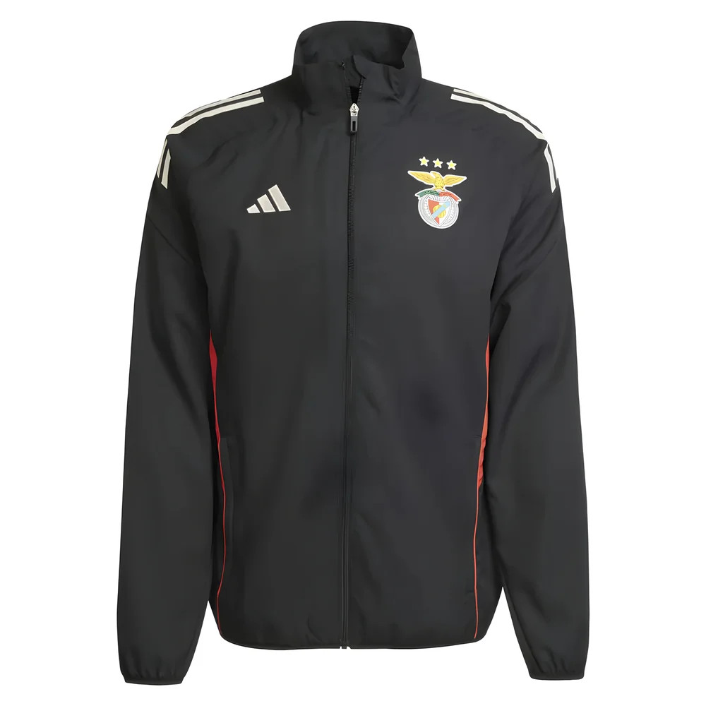 '25-'26 Benfica Presentation Jacket (Black) Polyester Made By: Adidas Men's Black Medium