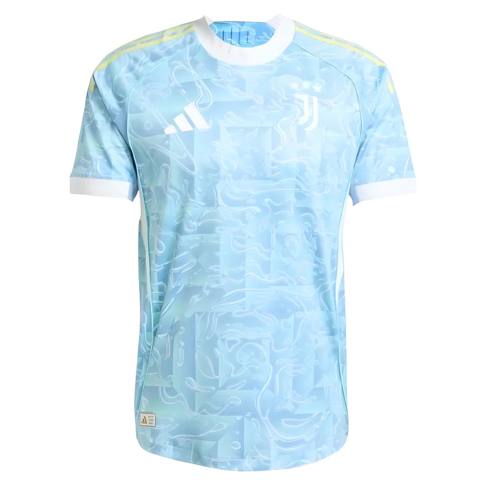 '25-'26 Juventus Authentic Away Shirt Polyester Made By: Adidas Men's Blue Medium