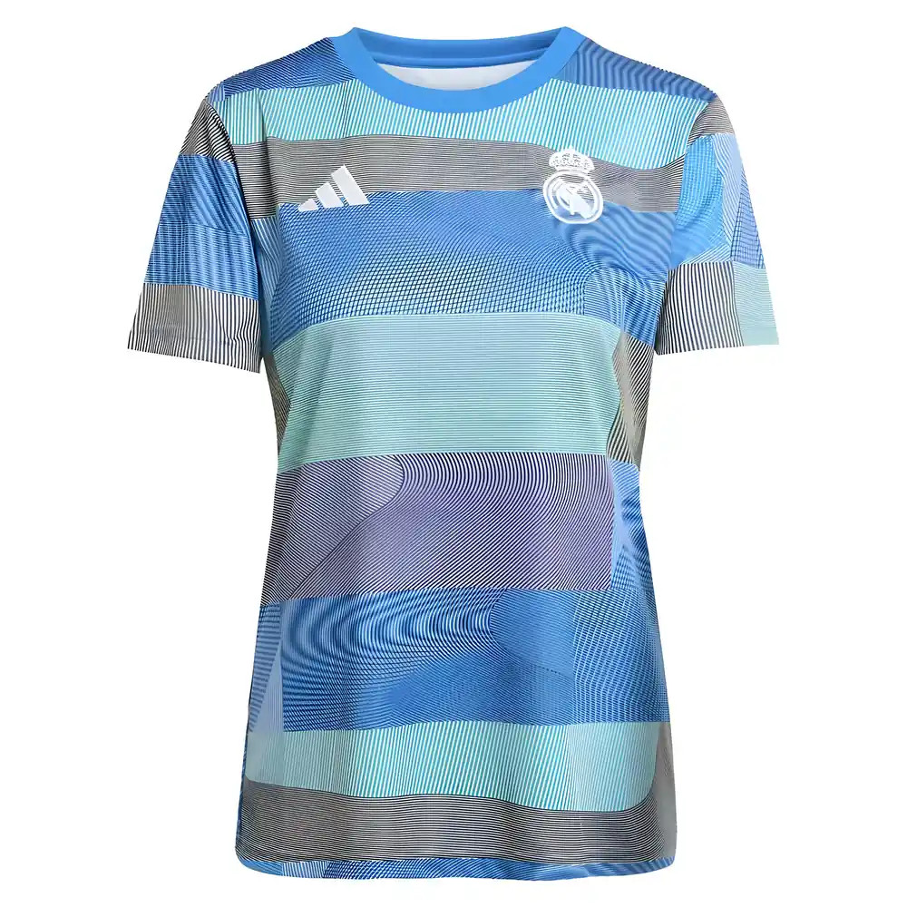 '25-'26 Real Madrid Pre-Match Shirt (Bluebird) - Polyester Made By: Adidas Women's Blue Large