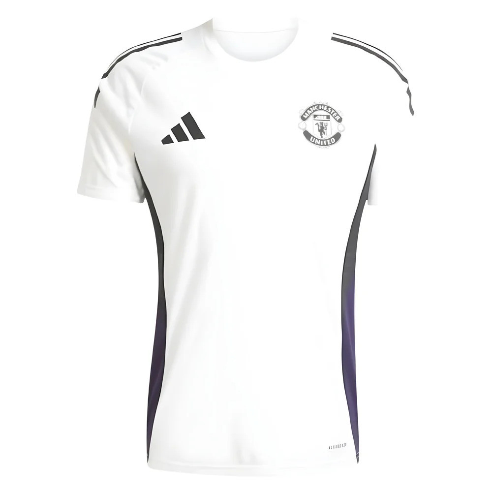 '25-'26 Man Utd Training Jersey (White) Polyester Manchester United Made By: Adidas Men's White Xxl