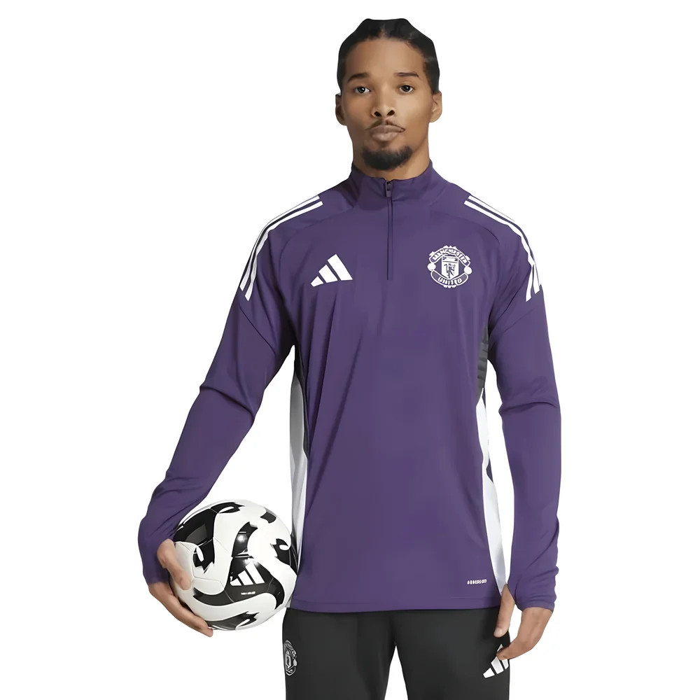 '25-'26 Man Utd Training Top (Aurora Plum) Polyester Manchester United Made By: Adidas Men's Purple Small