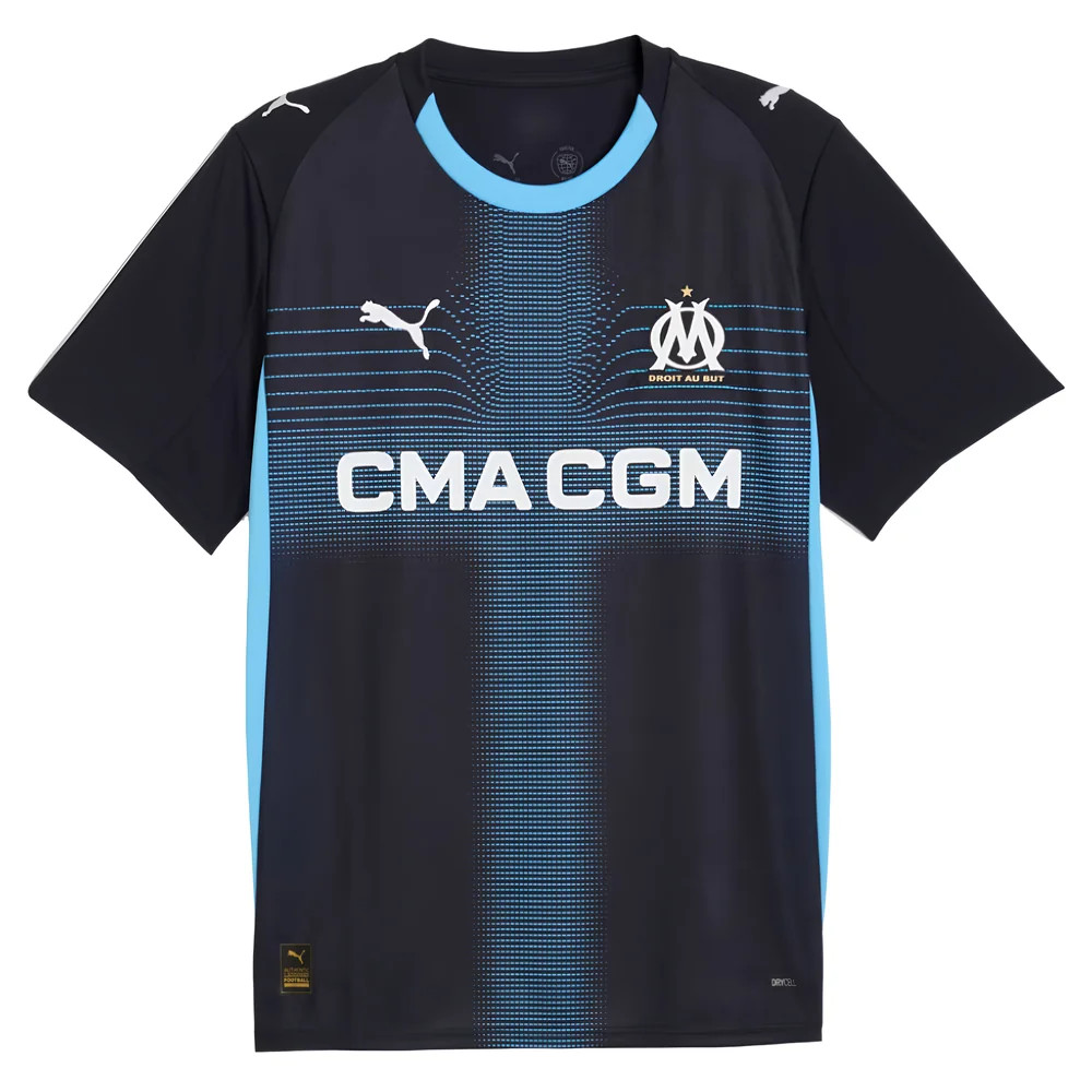 '25-'26 Marseille Away Shirt Polyester Made By: Puma Men's Black 3XL