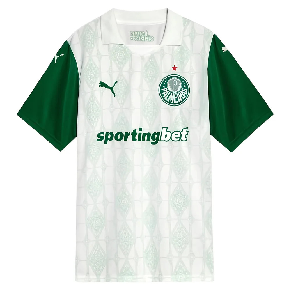 '25-'26 Palmeiras Away Shirt Polyester Made By: Puma Men's White Small