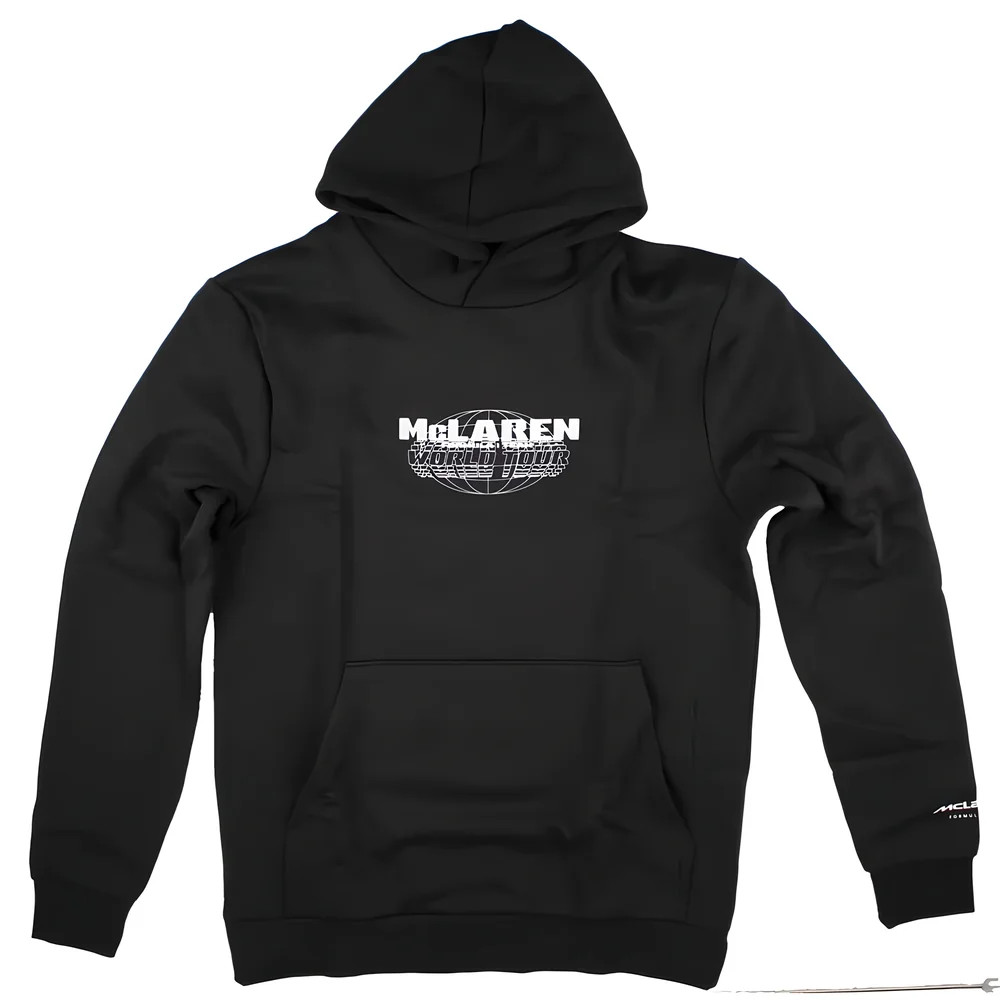 2025 Mclaren F1 Unisex World Tour Graphic Hoodie - Phantom Polyester Made By: Castore Men's Black Xxl
